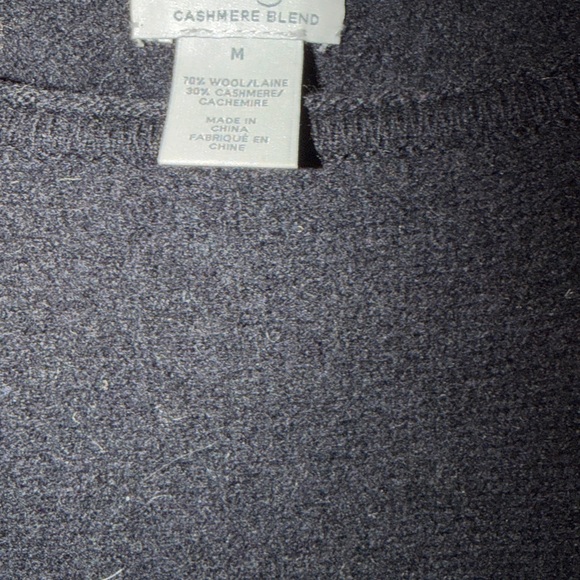 Halogen Cashmere Blend Black Sweater | Size Medium - Picture 3 of 4